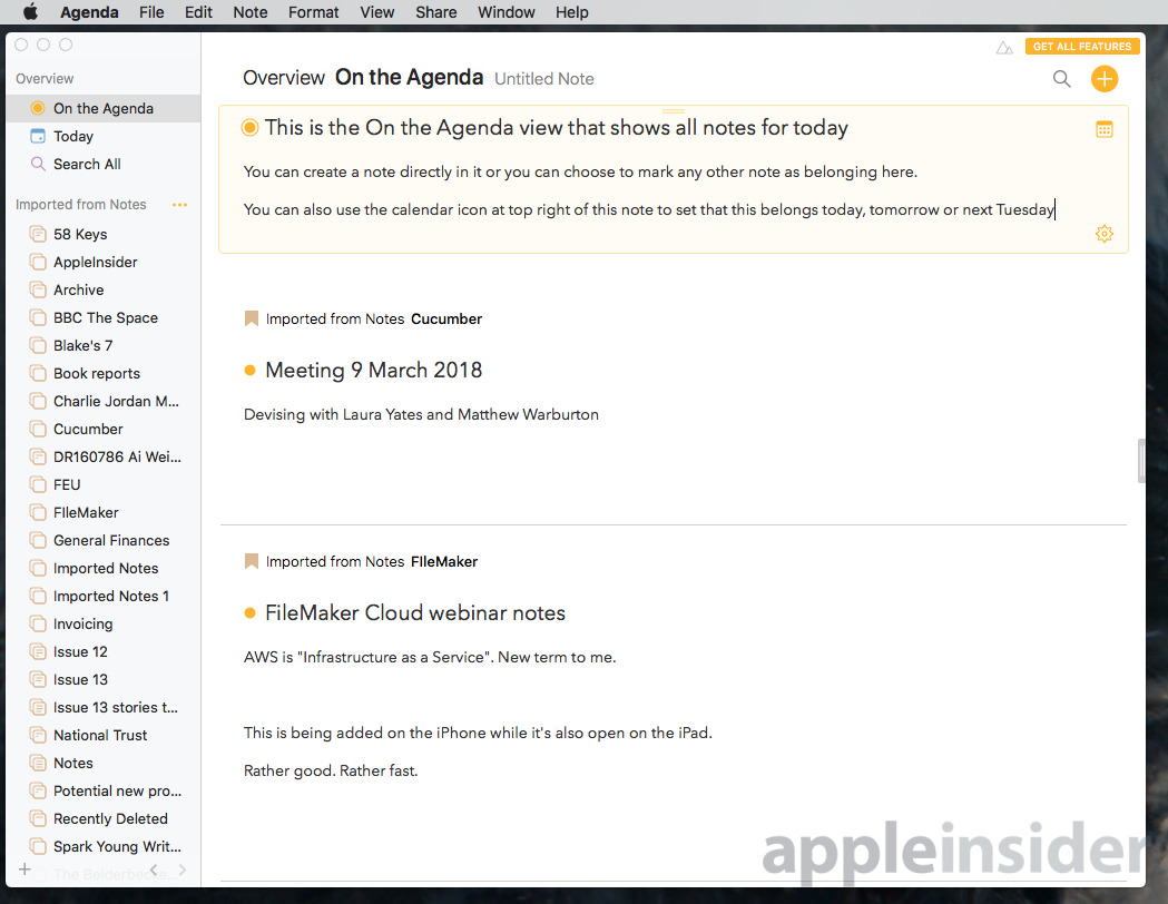 Agenda app review macbook